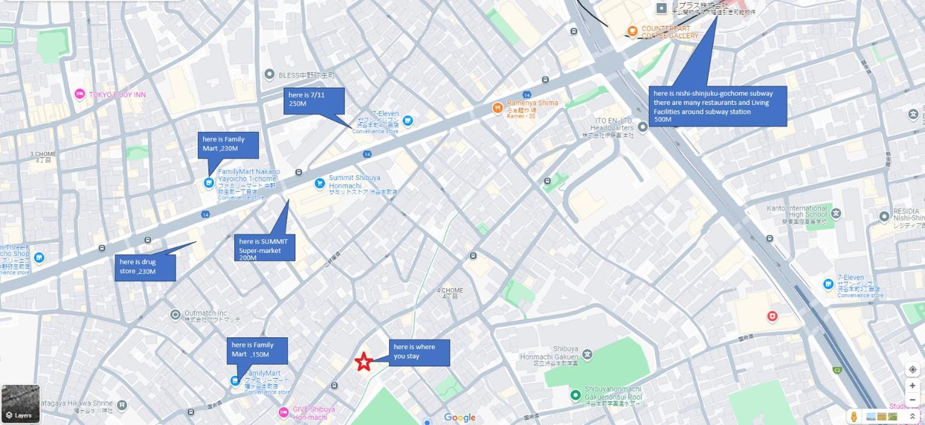 新宿圏, Hall, Shinjyuku Gyoenに近い アパート 東京都